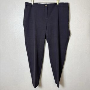 J Jill Womens 20 Brushed Bi-Stretch Twill Pants Plaid Blue Trousers New Career‎